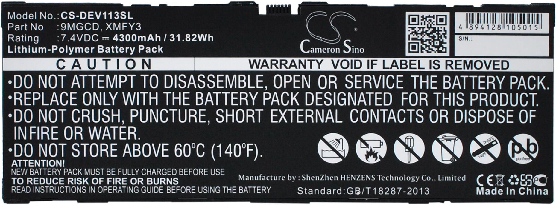 Batteria Per Tablet Dell Venue 11 Pro 5130 – Li-Polymer 7,4V 4300mAh