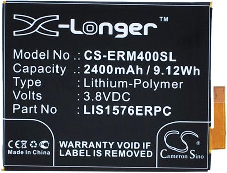 Cameron Sino Sony Ericsson Xperia M4 / Lis1576Erpc 2400Mah 9.12Wh Li-Polymer 3.8V (CS-ERM400SL)