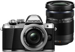 Olympus OM-D E-M10 Mark II Srebrny + EZ-M1442EZ srebrny +  EZ-M4015 R czarny