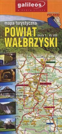 Powiat Wałbrzyski mapa tur./1:45000