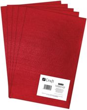 Filc poliestrowy A4 5 sztuk red - Materiały włókiennicze