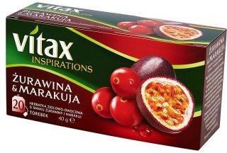 Vitax Herbata Inspirations Żurawina&Marakuja 20 Torebek