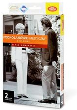 Zdjęcie Podkolanówki medyczne Pani Teresa, 2 klasa kompresji, czubek otwarty, rozmiar L (długie), czarne - Biskupiec