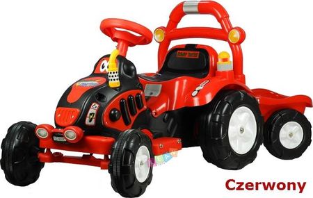 Lean Pojazd Na Akumulator Traktor Z Przyczepą Czerwony 1195 