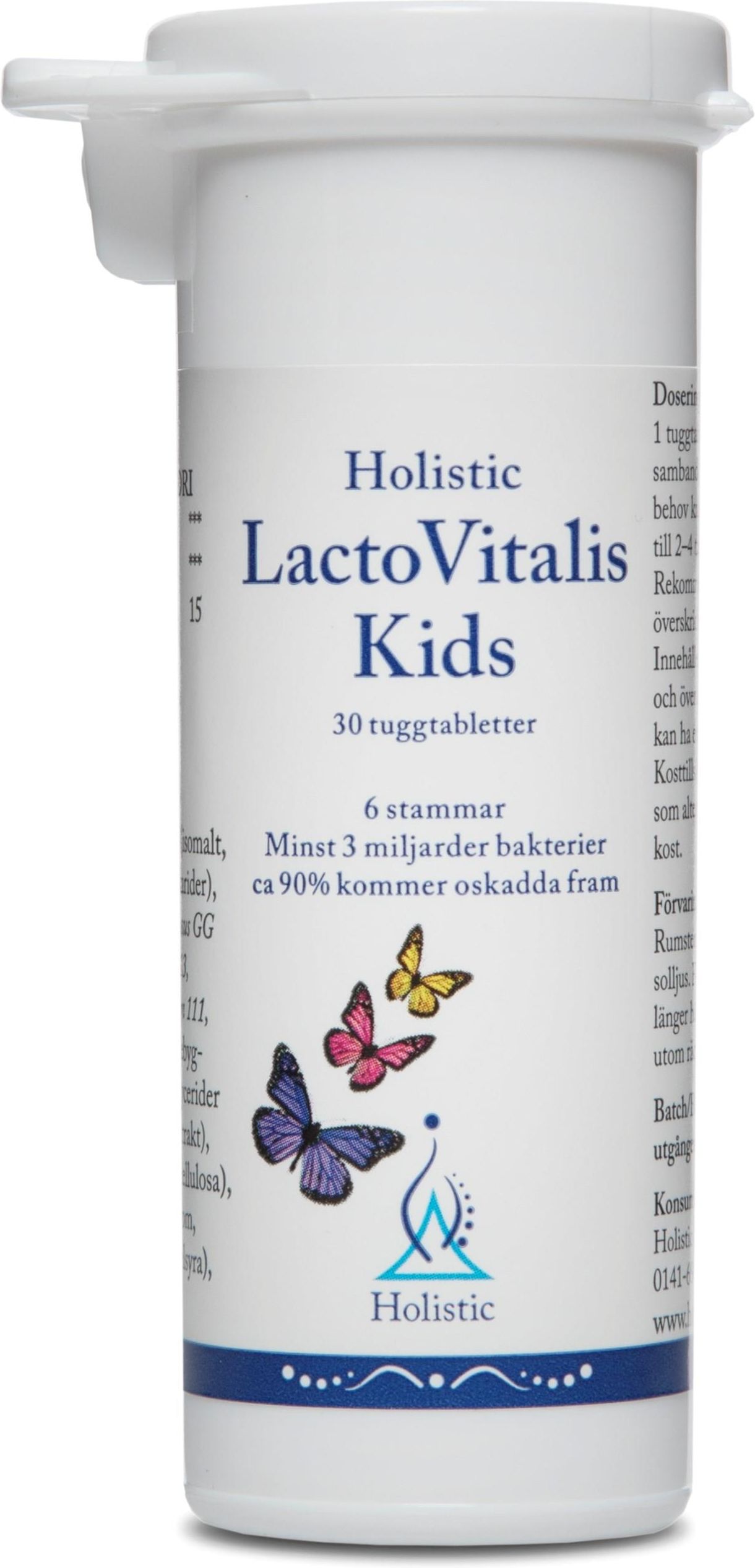 Holistic Probiotyk dla Dzieci Jelitowa Flora Bakteryjna LactoVitalis Kids 30 tabl