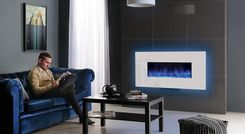 Zdjęcie Stovax Radiance Glass 80W Z Ramką Białą - Lewin Brzeski