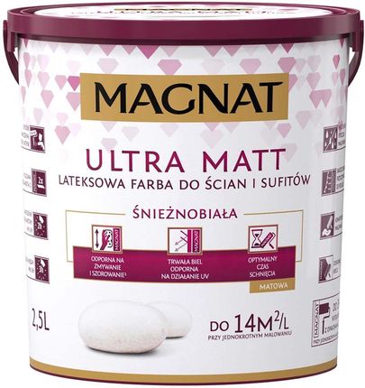 Magnat Ultra Matt Biały Lateksowy 2,5L
