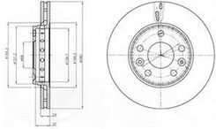 Delphi Tarcza Hamulcowa Bg4265