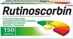 Rutinoscorbin 150 tabletek - najlepsze Przeziębienie i grypa