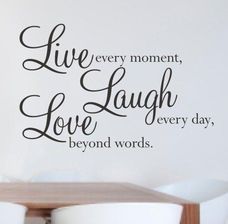 Gift World Live Laught Love Naklejka dekoracyjna na ścianę - Naklejki i szablony