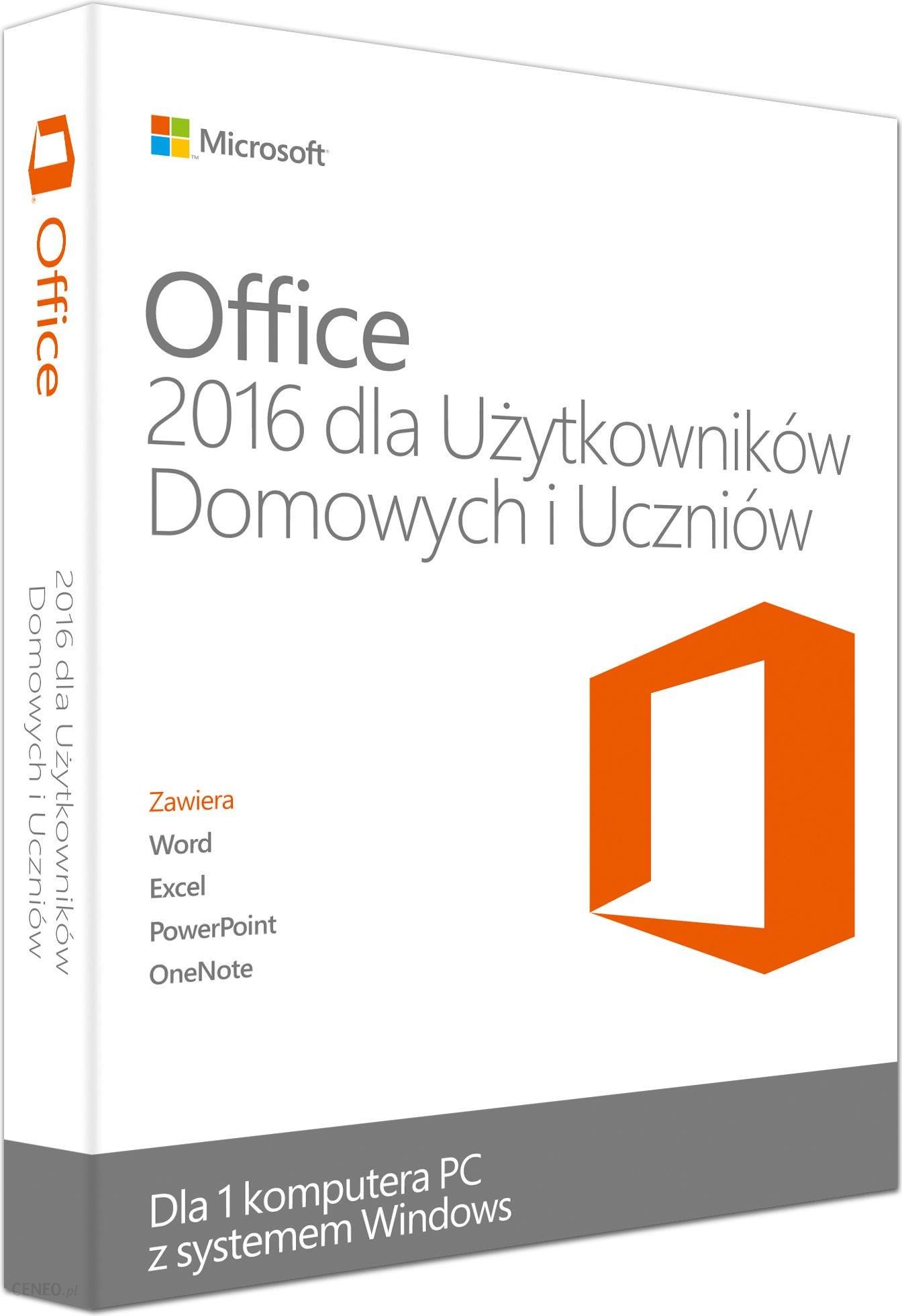 Microsoft Office 2016 dla Użytkowników Domowych i Uczniów ESD
