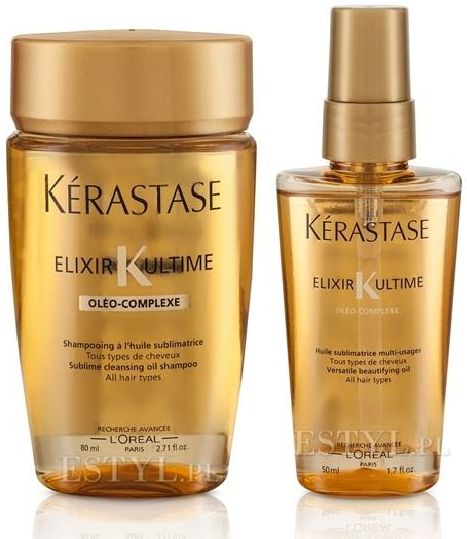 Kerastase Mini Zestaw do Każdego Rodzaju Włosów Elixir Ultime Bain 80ml ...