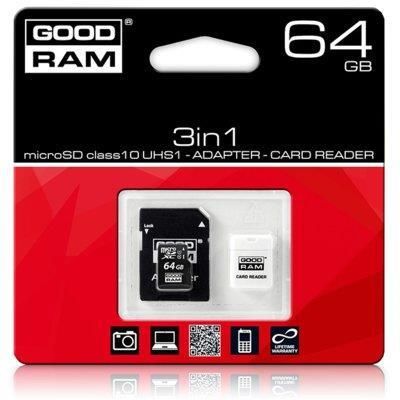 Goodram microSDXC 64GB Class 10 UHS-I (USDR464GBC10R9)