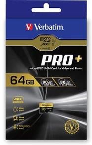 Verbatim Pro+ microSDXC 64GB UHS-I (44034)