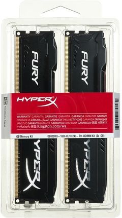 Kingston HyperX Fury Black 16GB (2x8GB) DDR3 1866MHz CL10 (HX318C10FBK2/16)