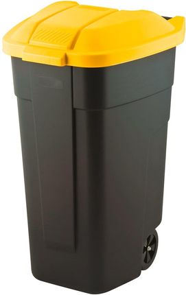 Curver Pojemnik na odpady 110L czarny żółty