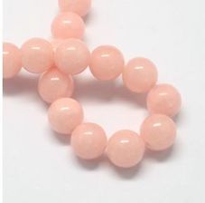 Jadeit 8mm 10szt, Kolor Brzoskwiniowy - zdjęcie 1