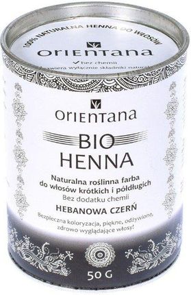 Orientana Bio Henna Hebanowa Czerń do Włosów Półdługich i Krótkich 50g