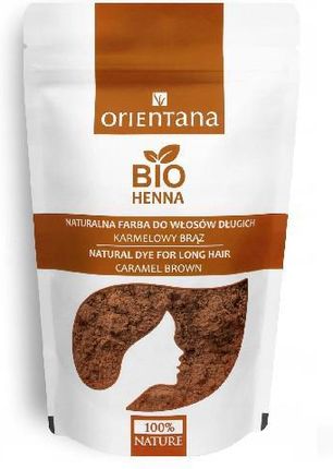 Orientana Bio Henna Karmelowy Brąz do Włosów Długich 100g