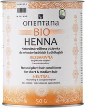 Orientana Odżywka Bio Henna Bezbarwna Odżywka do Włosów Krótkich i Półdługich 50g - zdjęcie 1
