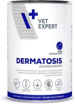 Vet Expert Veterinary Diet Dermatosis Dog Salmon&Potato Łosoś Ziemniak 400G
