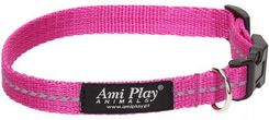 Zdjęcie amiplay Obroża Reflective M 25-40/1,5Cm Różowa - Mszczonów