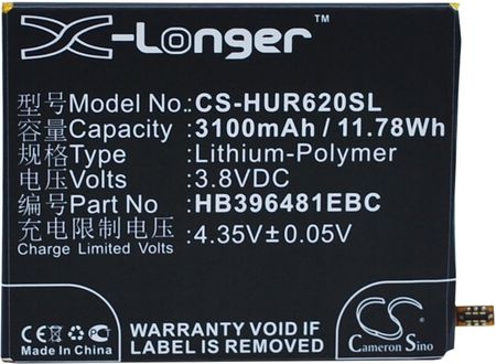 Cameron Sino Huawei Honor 6 H60-L11 / Hb396481Ebc 3100Mah 11.78Wh Li-Polymer 3.8V (CS-HUR620SL)