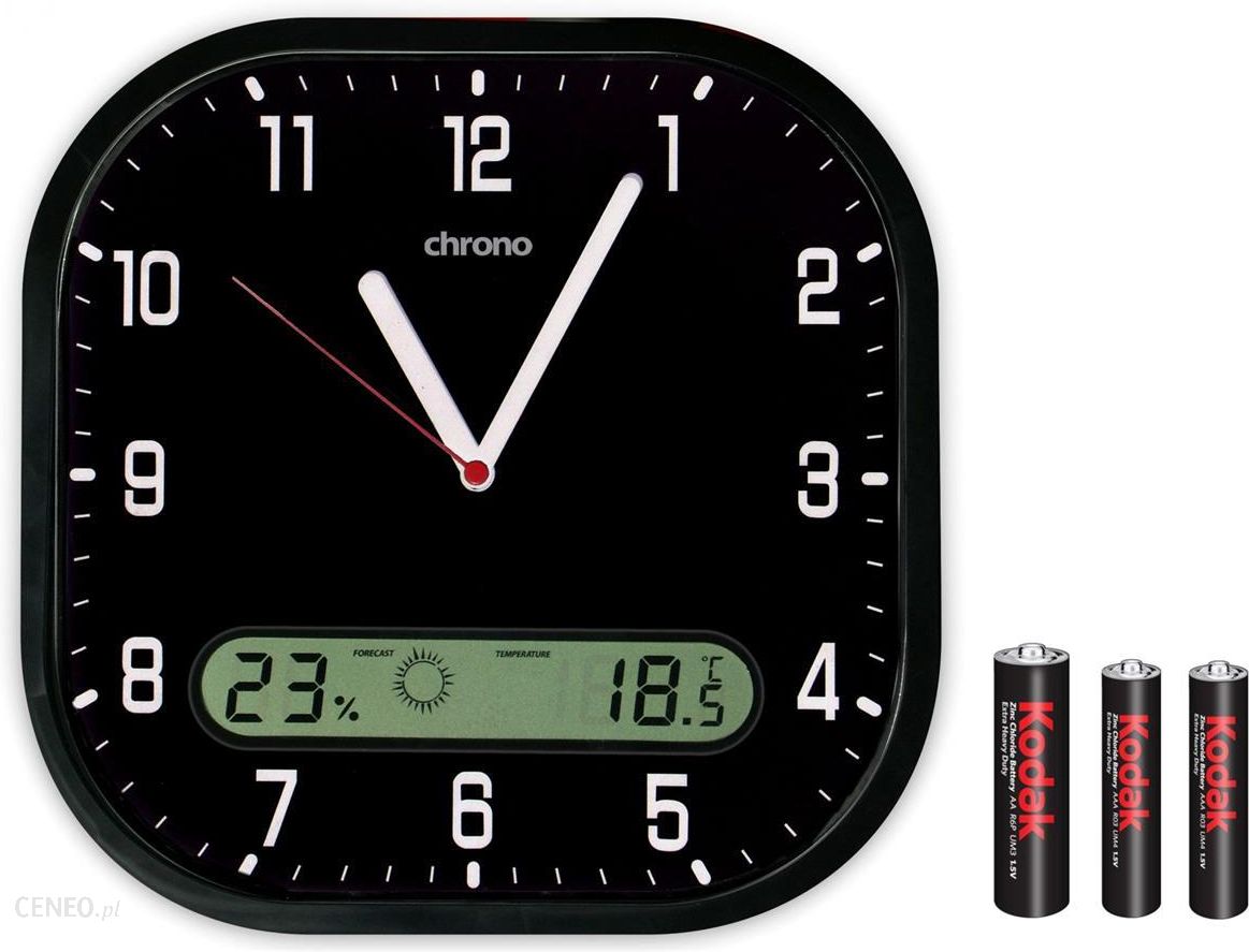Электронные настенные часы с термометром и гигрометром