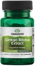 Zdjęcie Kapsułki Swanson Ginkgo Biloba extract 24% 60mg 30 szt. - Czerwieńsk