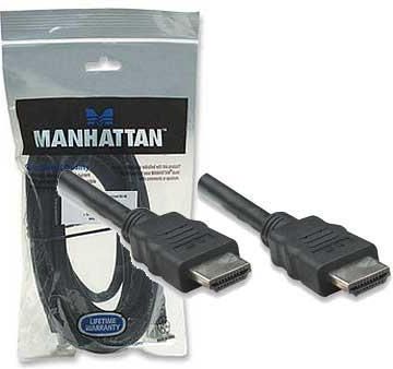 Manhattan Kabel Monitorowy HDMI/HDMI M/m 1.4 Ethernet 7.5m Czarny (353274)