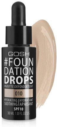 GOSH Foundation Drops Podkład nawilżająco - kojący 004 Natural 30nl