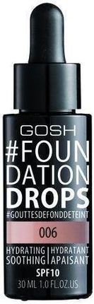 GOSH Foundation Drops Podkład nawilżająco - kojący 006 Tawny 30 ml