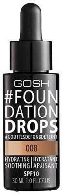 GOSH Foundation Drops Podkład nawilżająco - kojący 008 Honey 30nl