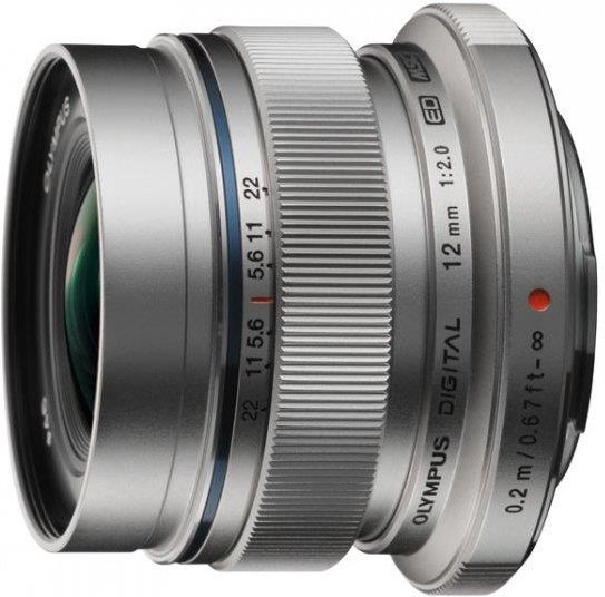 オリンパス　シルバー　M.ZUIKO DIGITAL ED 12mm F2.0 Obiektyw do aparatu Olympus M.Zuiko Digital ED 12mm f/2.0