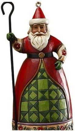 Jim Shore Mikołaj Świąteczny Santa With Cane Figurine 4017601E