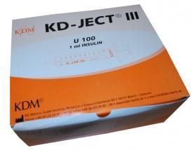 KD Medical Strzykawki insulinowe U100 1ml z igłą 0,33x12 a'100szt