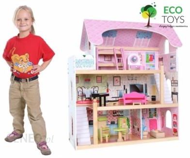 Ecotoys Drewniany domek dla lalek Rezydencja bajkowa (ZA-4110)