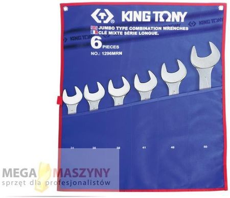 King Tony Zestaw kluczy płasko-oczkowych typu Jumbo 1296MRN
