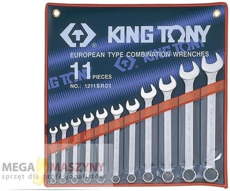 King Tony Zestaw kluczy płasko-oczkowych 1211SR01