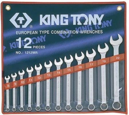 King Tony Zestaw kluczy płasko-oczkowych 1212MR