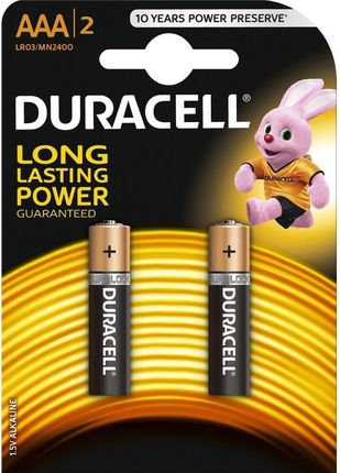 Duracell Baterie Alkaliczne Małe Paluszki Basic Aaa Lr03 2 Szt