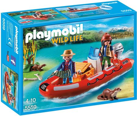 Playmobil 5559 Wild Life Ponton z kłusownikami