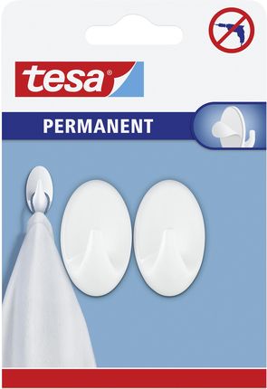 Tesa Haczyki owalne białe Permanent biały (66602)