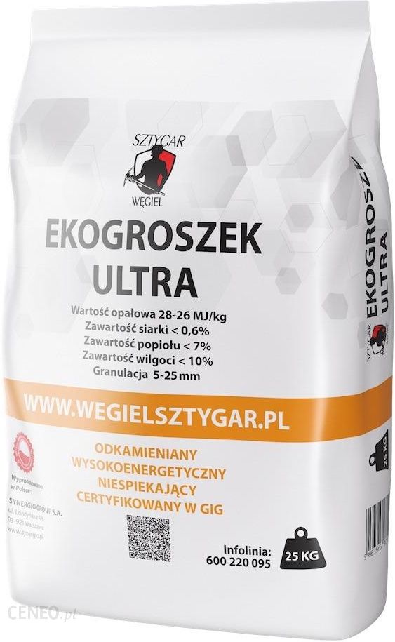 Materialy Opalowe Sztygar Ekogroszek Ultra 28 26 Mj Kg 1000kg Opinie I Ceny Na Ceneo Pl
