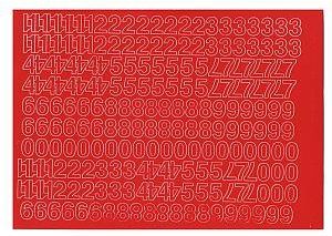 ARTDRUK Cyfry samoprzylepne 1 cm czerwone 83587569
