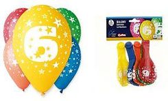 Zdjęcie GODAN Balony 12 z nadrukiem "6" pastelowe 83605781 - Mikołów