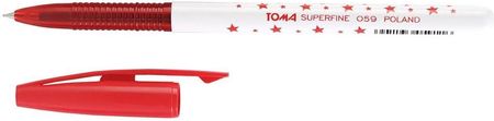TOMA Długopis Superfine 0,5mm czer. (20szt) 