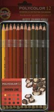 Zdjęcie KOH-I-NOOR Kredki Polycolor 12 kolorów linia brązy  - Żychlin