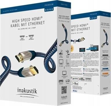 In-akustik Premium High Speed HDMI Kabel łamany 10m