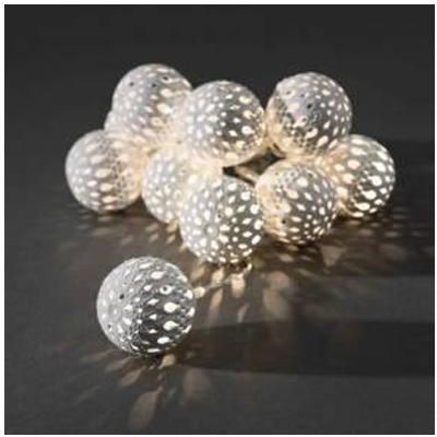 Konstsmide LED Metalowe kule 10 sztuk, białe 3157-103